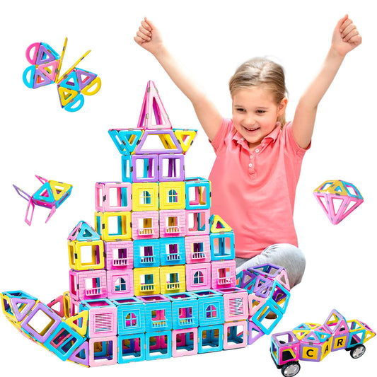 156 Pcs MAGBLOCK Magnetic Tiles Set for Kids
