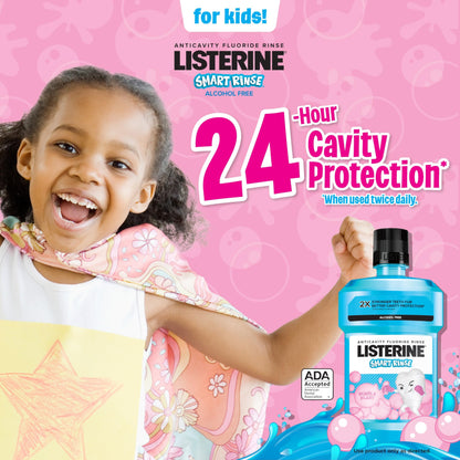 Kids Alcohol-Free Fluoride Mouthwash - Bubblegum, 3 Pack