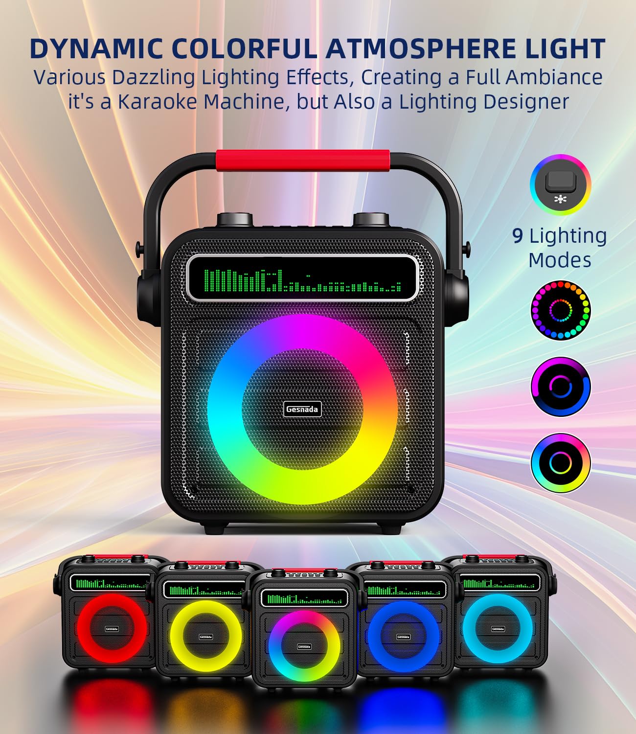 Karaoke Machine with 2 Wireless Microphones