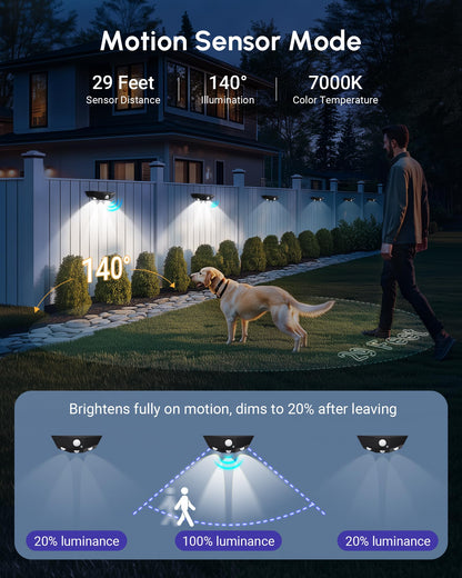 12 Pack Solar Motion Sensor Fence Lights