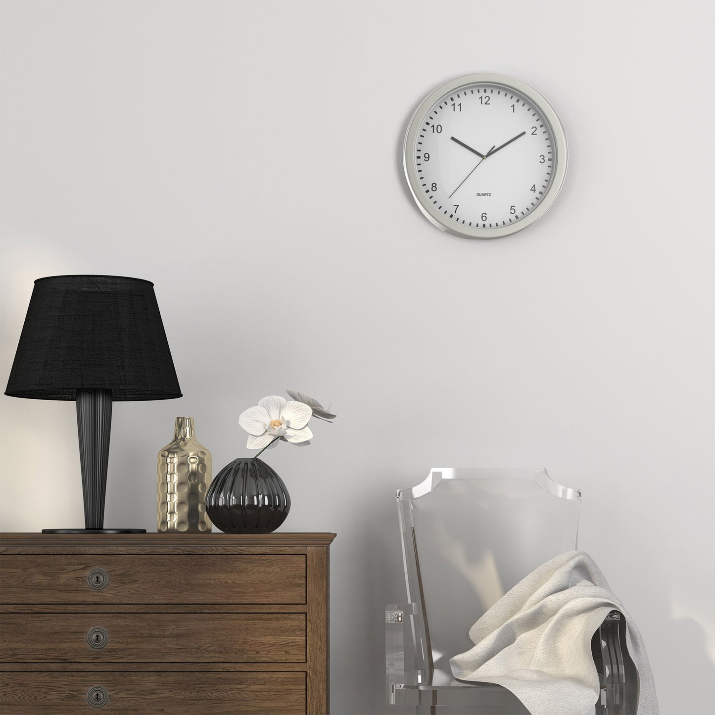 10-Inch Analog Clock with Hidden Safe