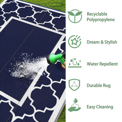 GENIMO Waterproof Outdoor Rug for Patio & Beach