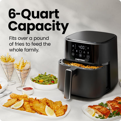 Chefman 6 QT Air Fryer with Touchscreen Controls