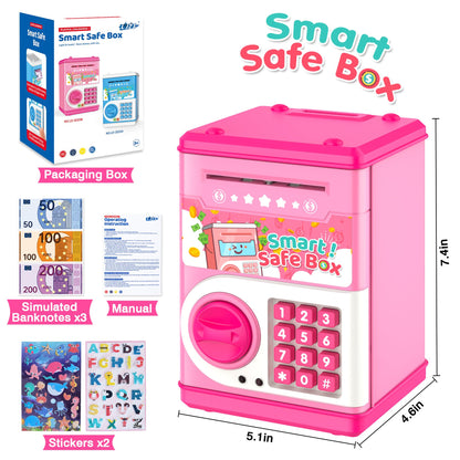 Kids Piggy Bank with Password Lock and Bill Slot