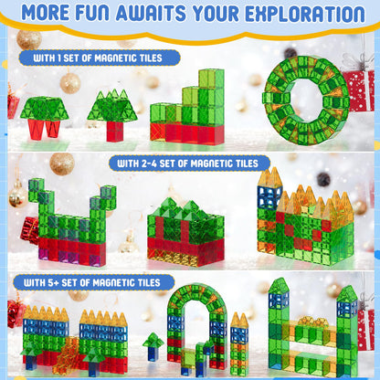 LATI Magnetic Building Tiles for Kids 3-8