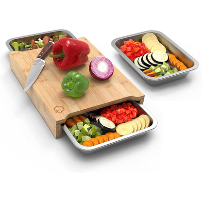 Liebspecht Bamboo Cutting Board Set with Bowls