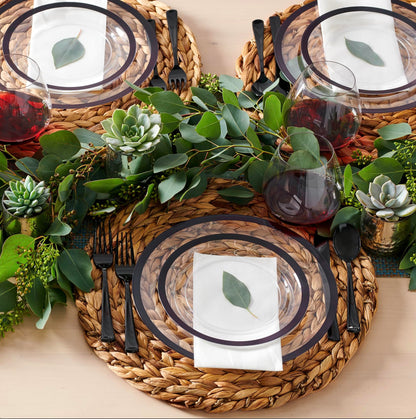 400 Pcs By Madee Heavyweight Elegant Disposable Dinnerware Set