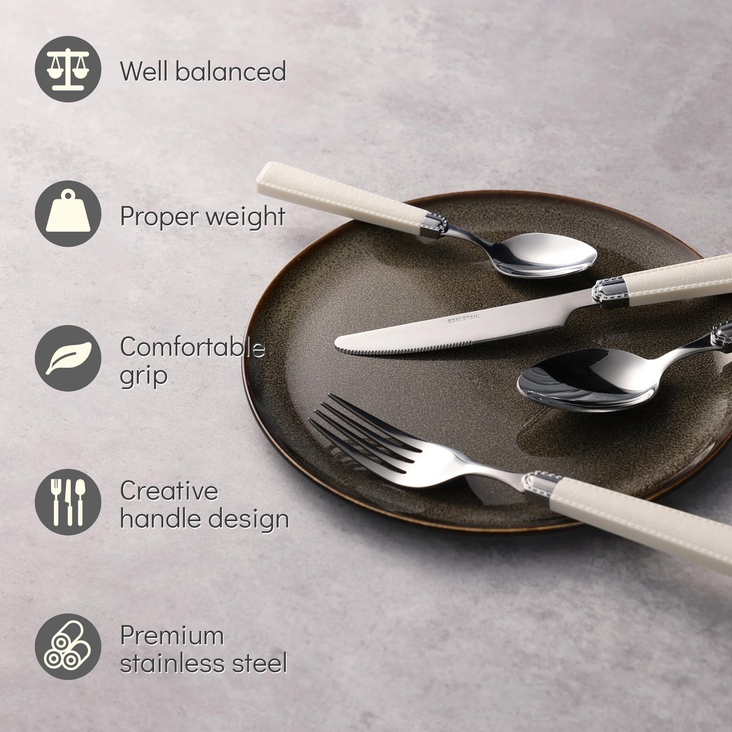 20-Piece CAROTE Stainless Steel Flatware Set