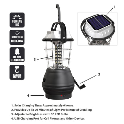 Solar Powered Lantern for Camping by Whetstone