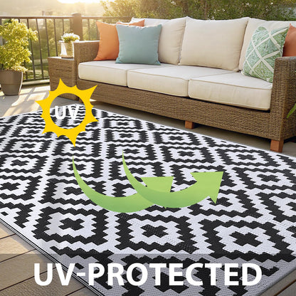Smiry Waterproof Reversible Outdoor Rug 5x8 ft