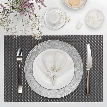 Silver Charger Plates Set of 6 for Weddings