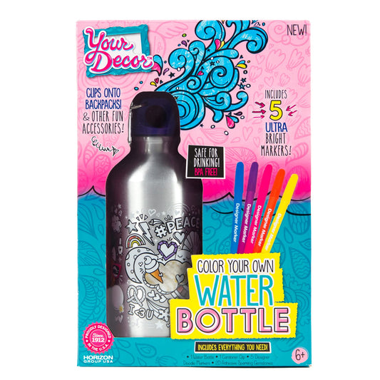 DIY Color Your Own Water Bottle Craft Kit
