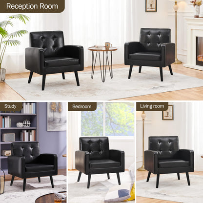 Yaheetech Mid-Century Accent Armchair for Living Room