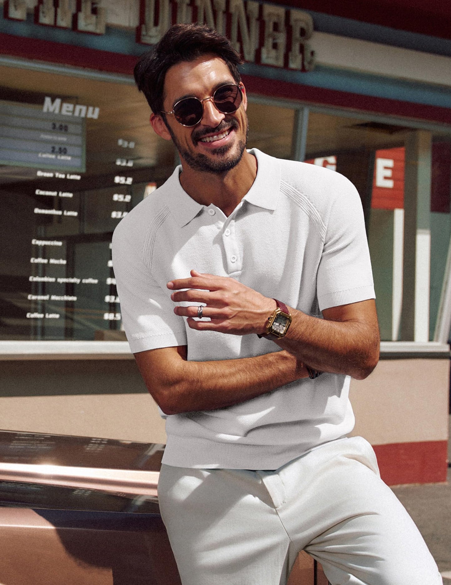 Men's Summer Knit Polo Shirt!