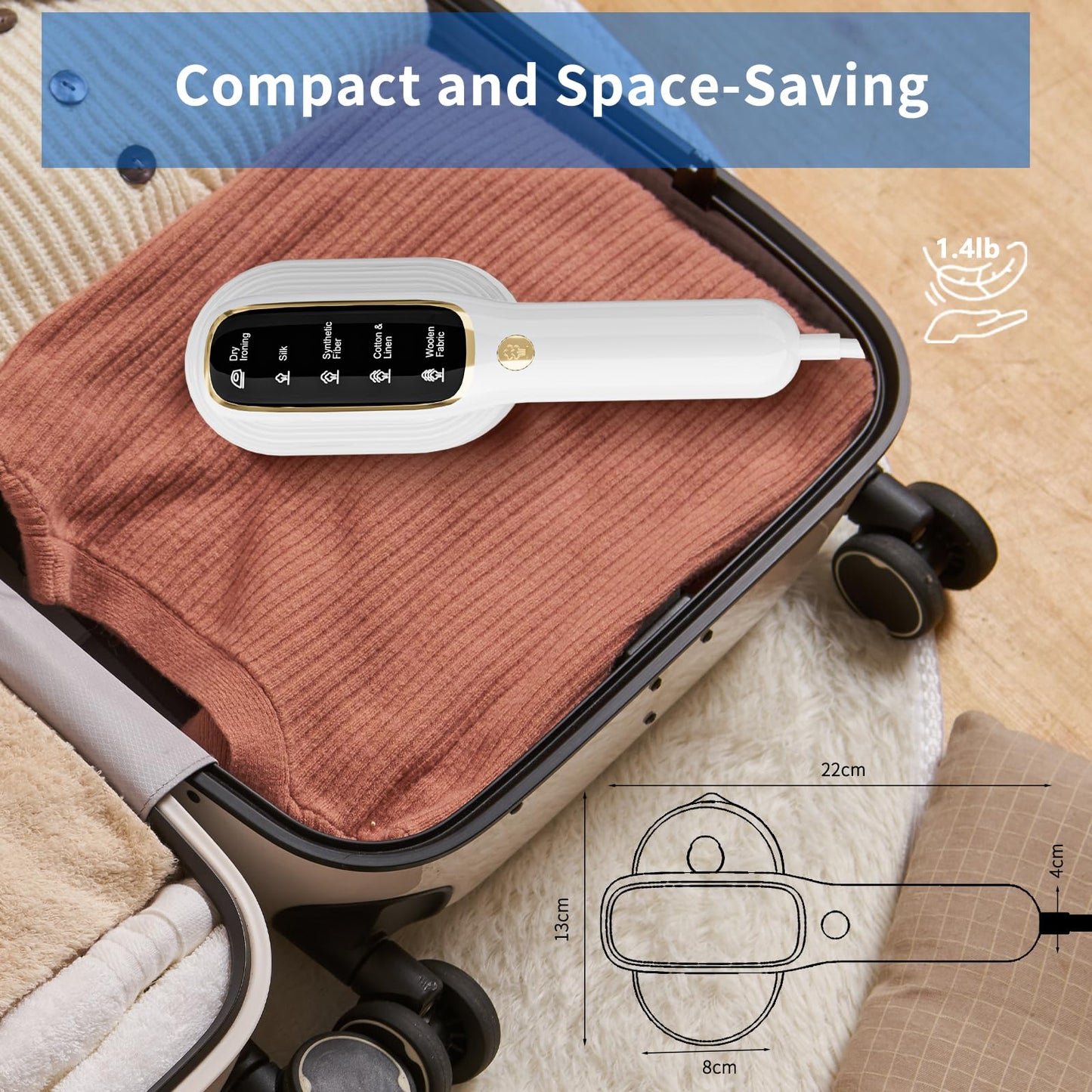Portable Handheld Clothes Steamer for Travel
