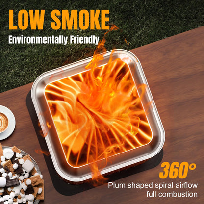 Portable Smokeless Fire Pit for Outdoor Camping