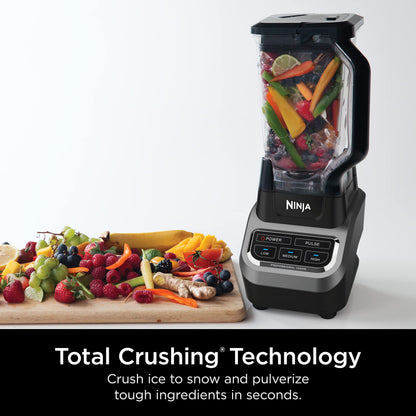 Ninja BL610 Professional 72 Oz Countertop 1000-Watt Base and Total Crushing Technology for-Smoothies, Ice and Frozen Fruit, Black, Blender + Pitcher