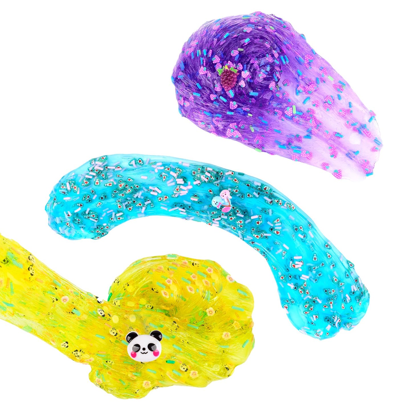 9 Pack Clear Crystal Slime kit, Super Soft and Glossy Jelly Crunchy Slime, DIY Jelly Cube Slime Party Stress Relief Toys for Girls and Boys