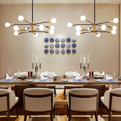 KAISITE 10-Light Modern Sputnik Chandelier