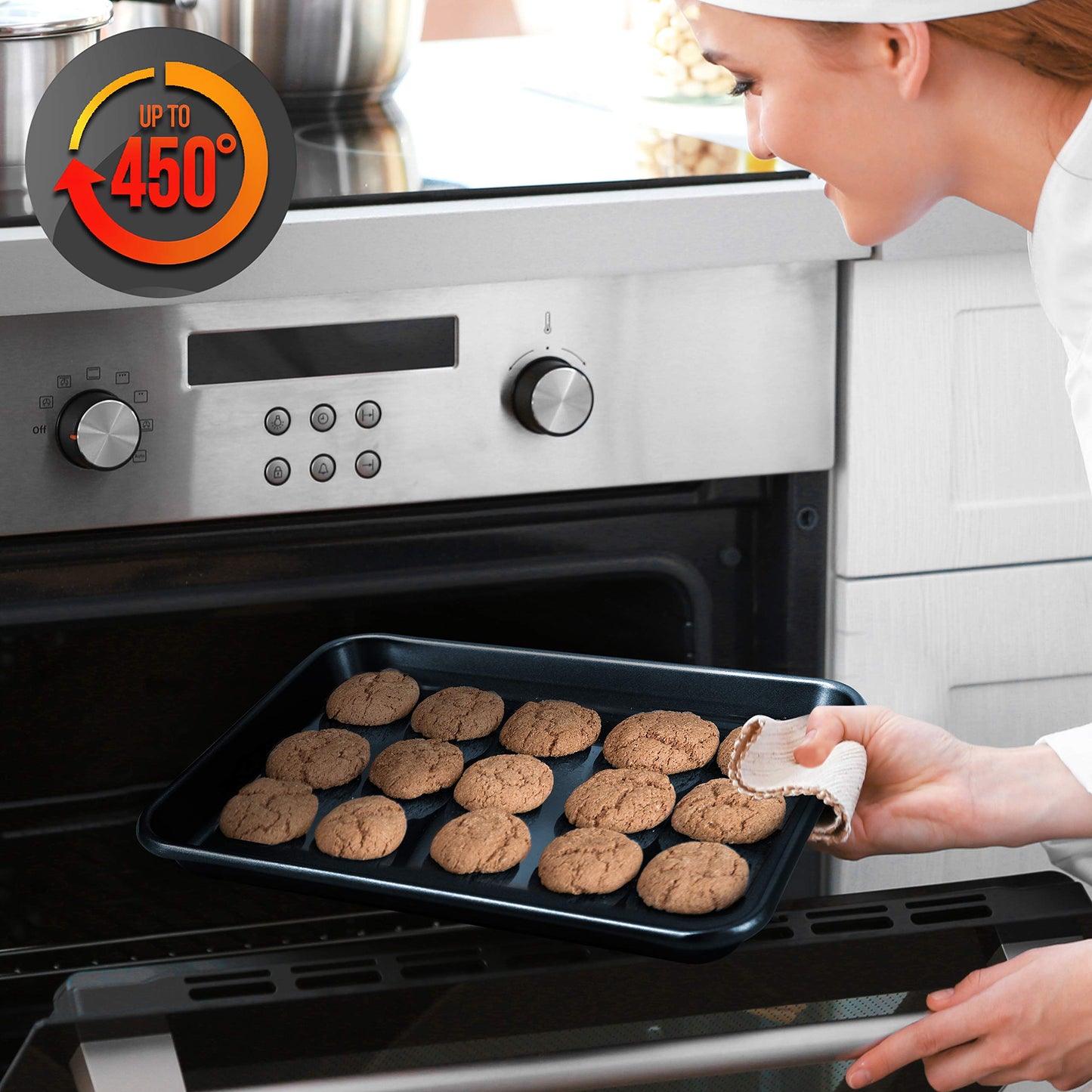 NutriChef Non-Stick Baking Sheet Set, 2-Piece