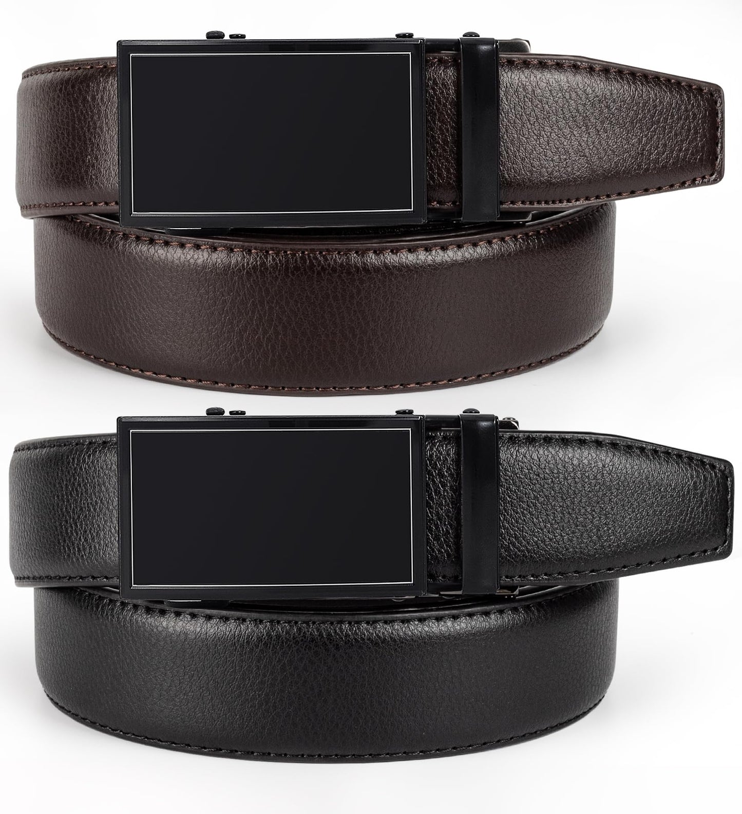 2 Pack Adjustable Ratchet Belts for Men