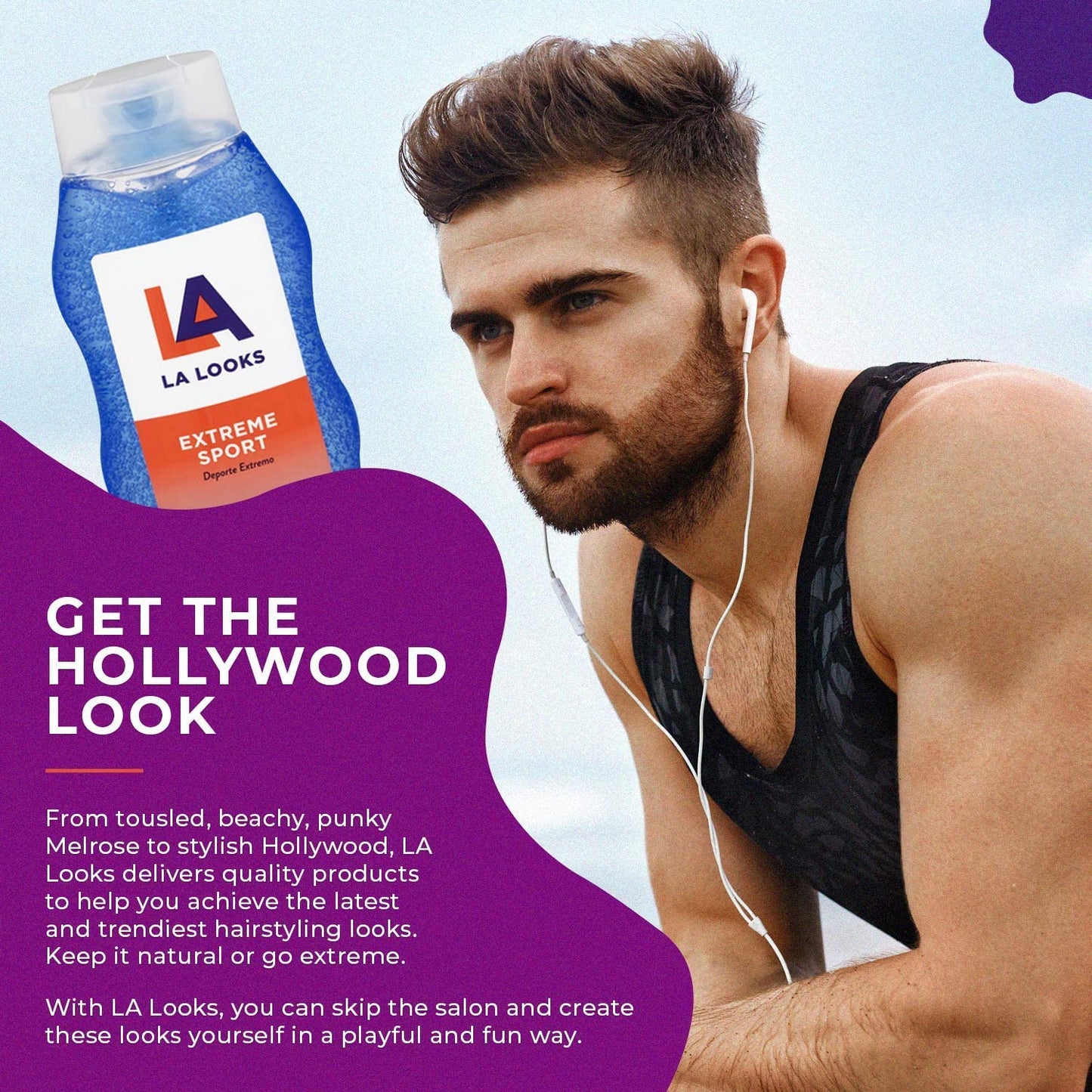 L.A. Looks Extreme Sport Hair Gel 20 Oz
