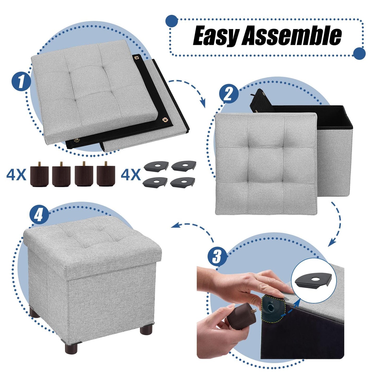 Small Storage Ottoman Cube by BRIAN & DANY