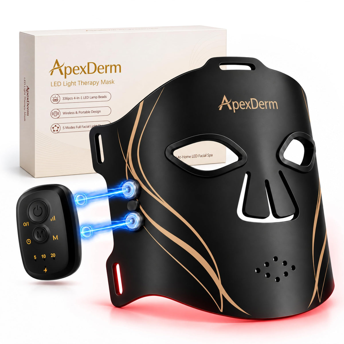 Cordless Rechargeable Red Light Therapy Face Mask