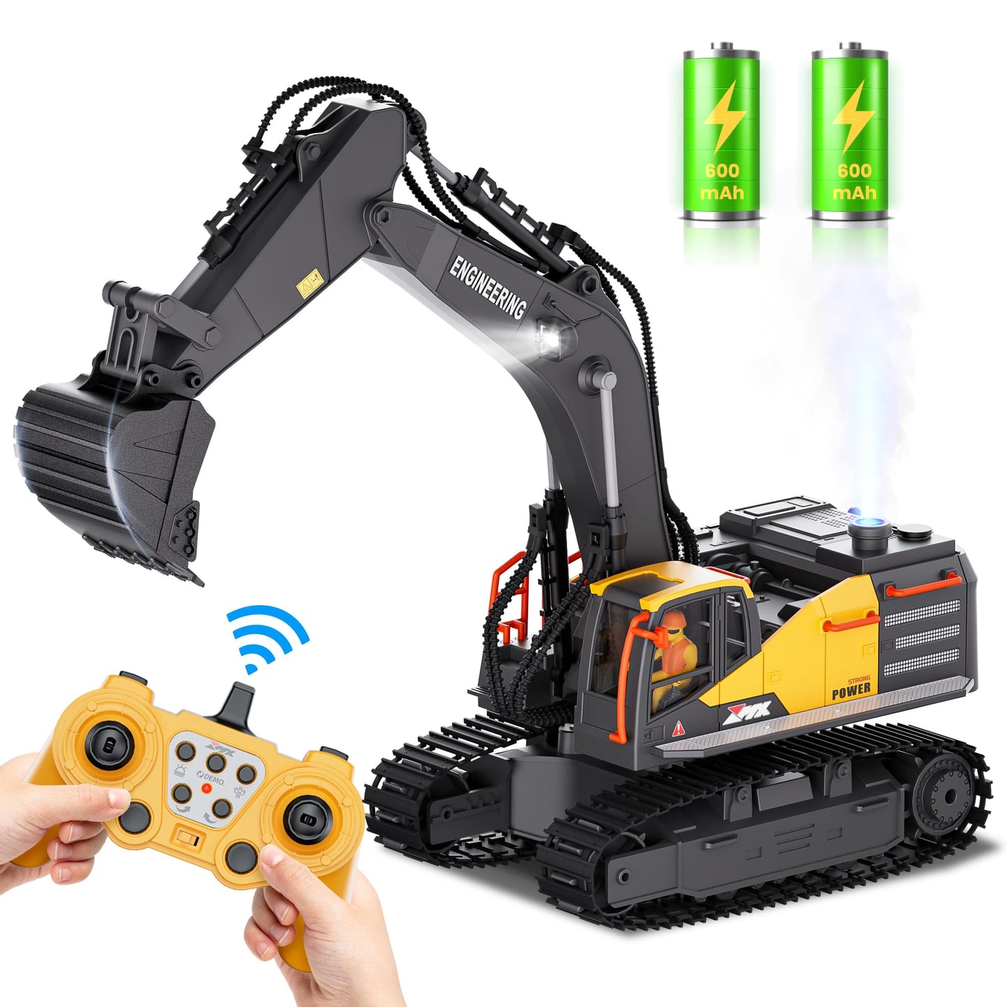 SHOMOTE Remote Control Excavator Toy for Kids