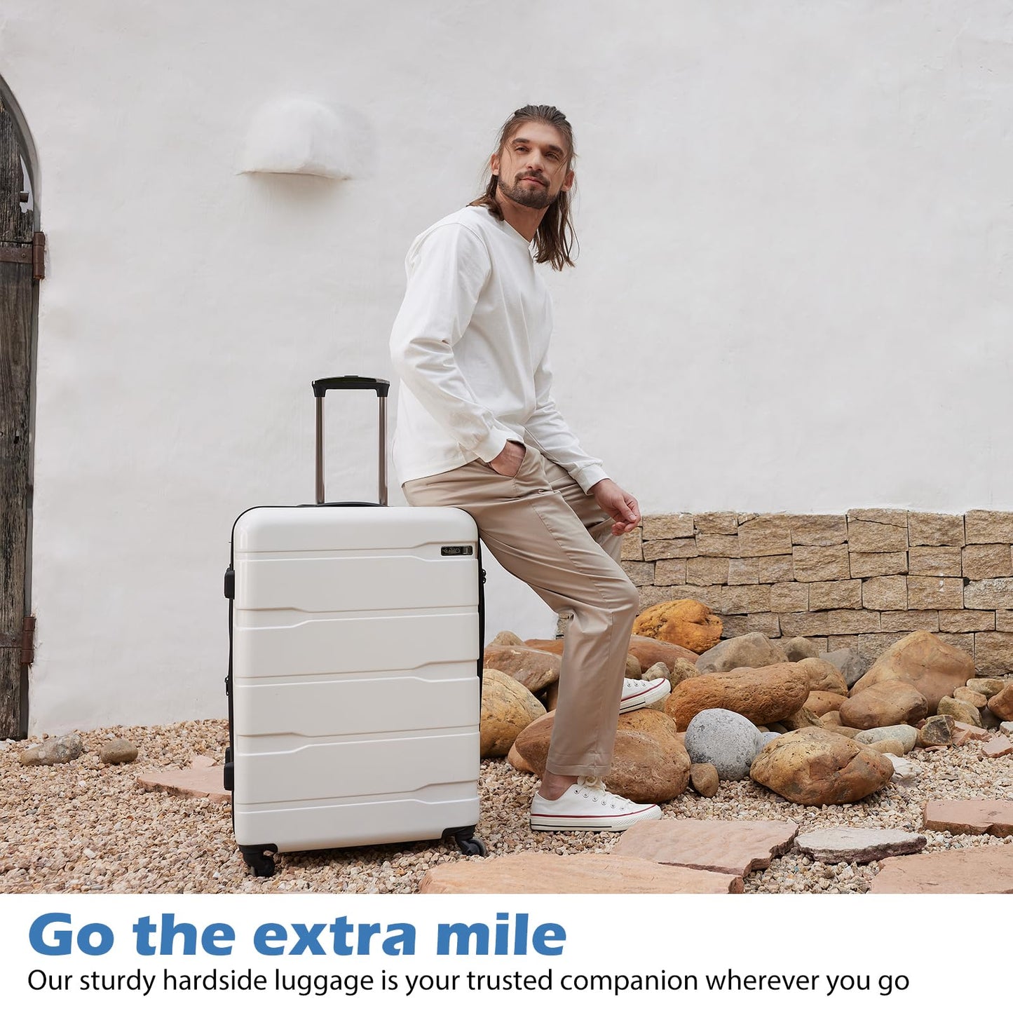 Coolife 28" Expandable Spinner Luggage with TSA Lock