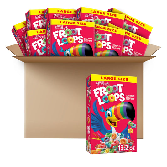 8.2lb Froot Loops Breakfast Cereal, Fruit Flavored