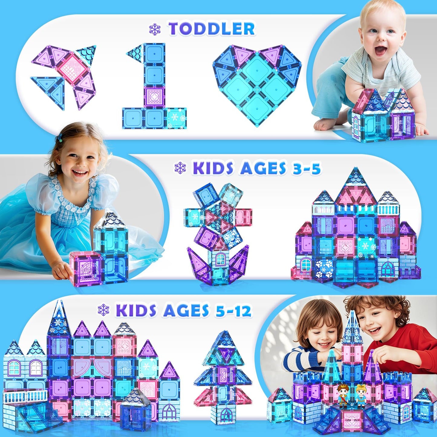 102pcs Magnetic Building Blocks for Kids