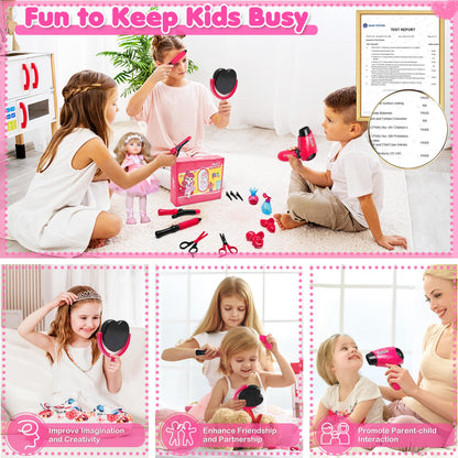 Pretend Play Hair Salon Set for Girls