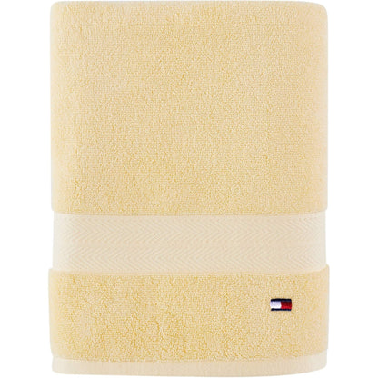 Tommy Hilfiger Modern American Solid Bath Towel, 30 X 54 Inches, 100% Cotton 574 GSM (Sunshine)