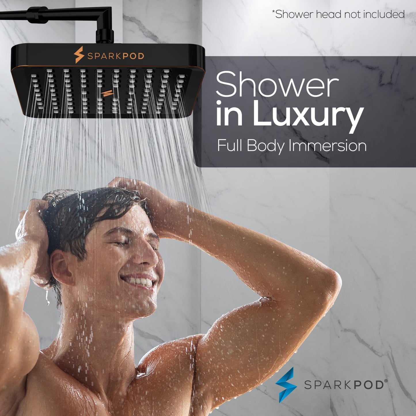 SparkPod High Pressure Rain Shower Head - 6 Inch