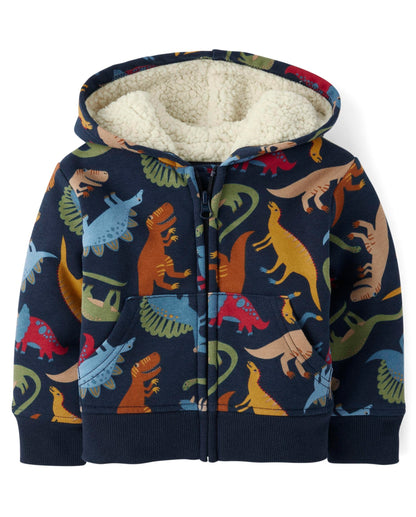 The Children's Place Toddler Dino Zip Hoodie