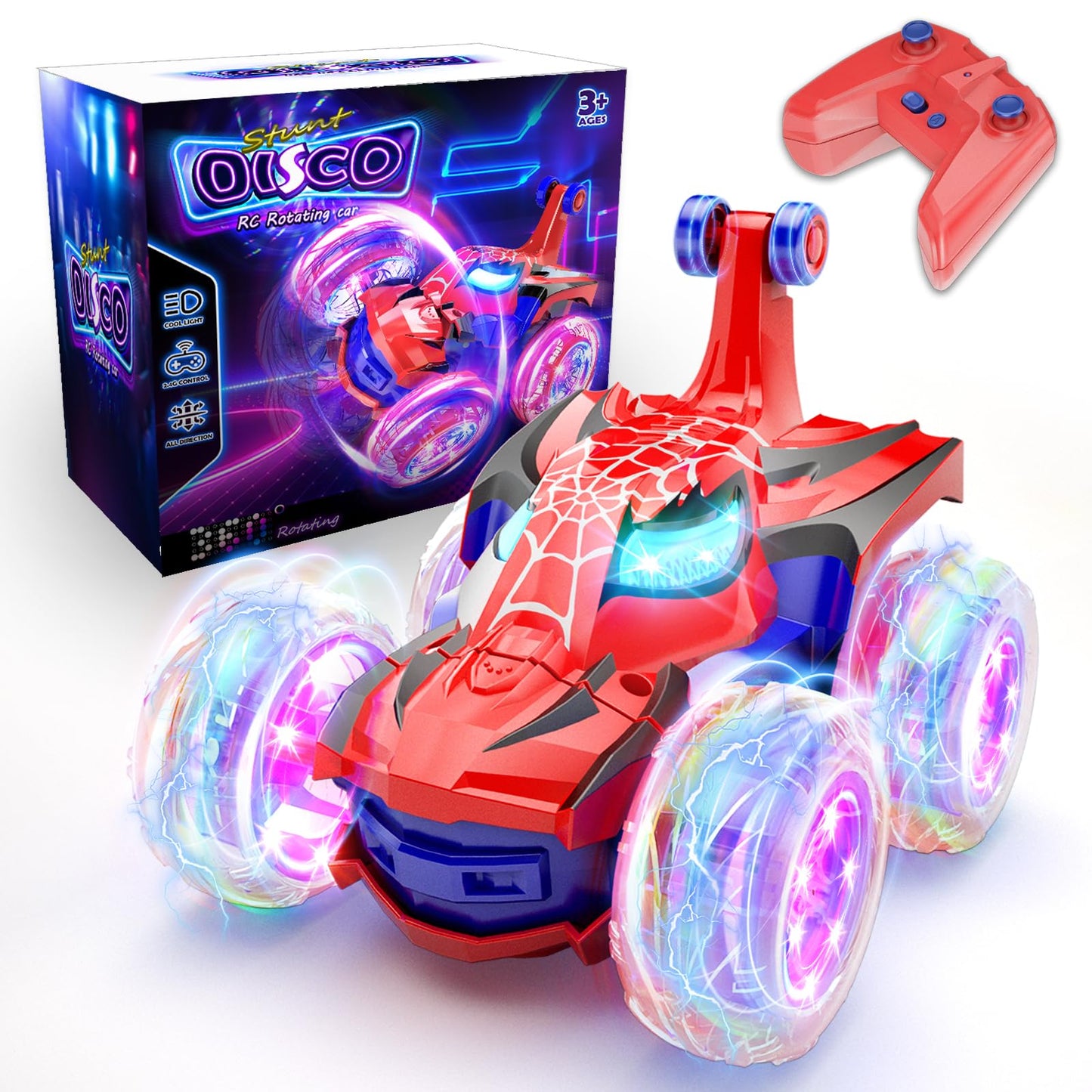 MIXSHAKE 4WD Remote Control Stunt Car with Lights
