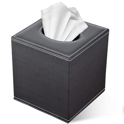 PU Leather Tissue Box Cover for Home & Office