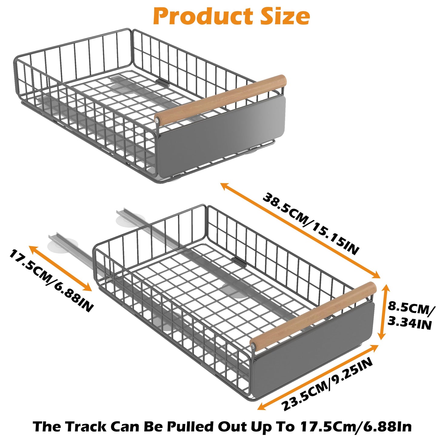 Pull Out Cabinet Organizer - 2 Pack Shelves