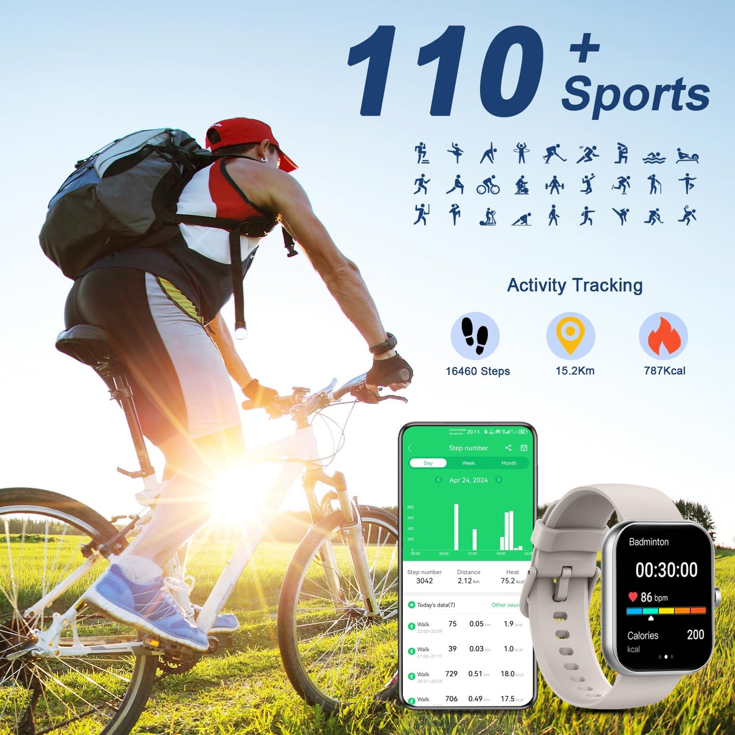 Motast Smart Watch with Fitness Tracker Features