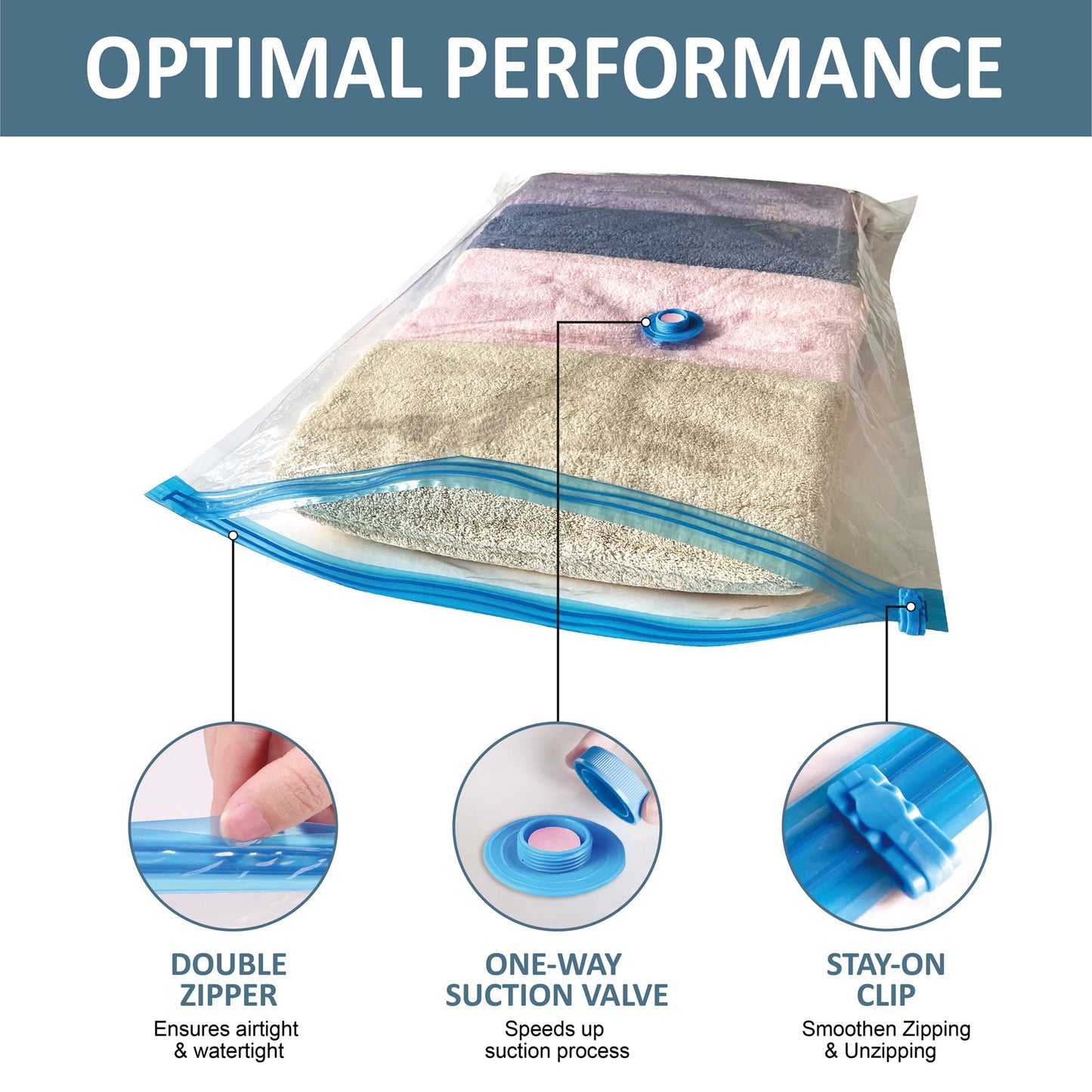 10 Pack Vacuum Storage Bags for Bedding