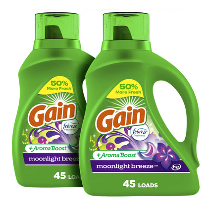 Gain Moonlight Breeze Laundry Detergent, 45 Loads