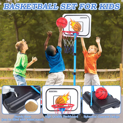 Kids 4-in-1 Basketball Hoop and Dart Set