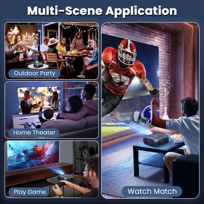 FUDONI 1080P Portable Movie Projector with WiFi