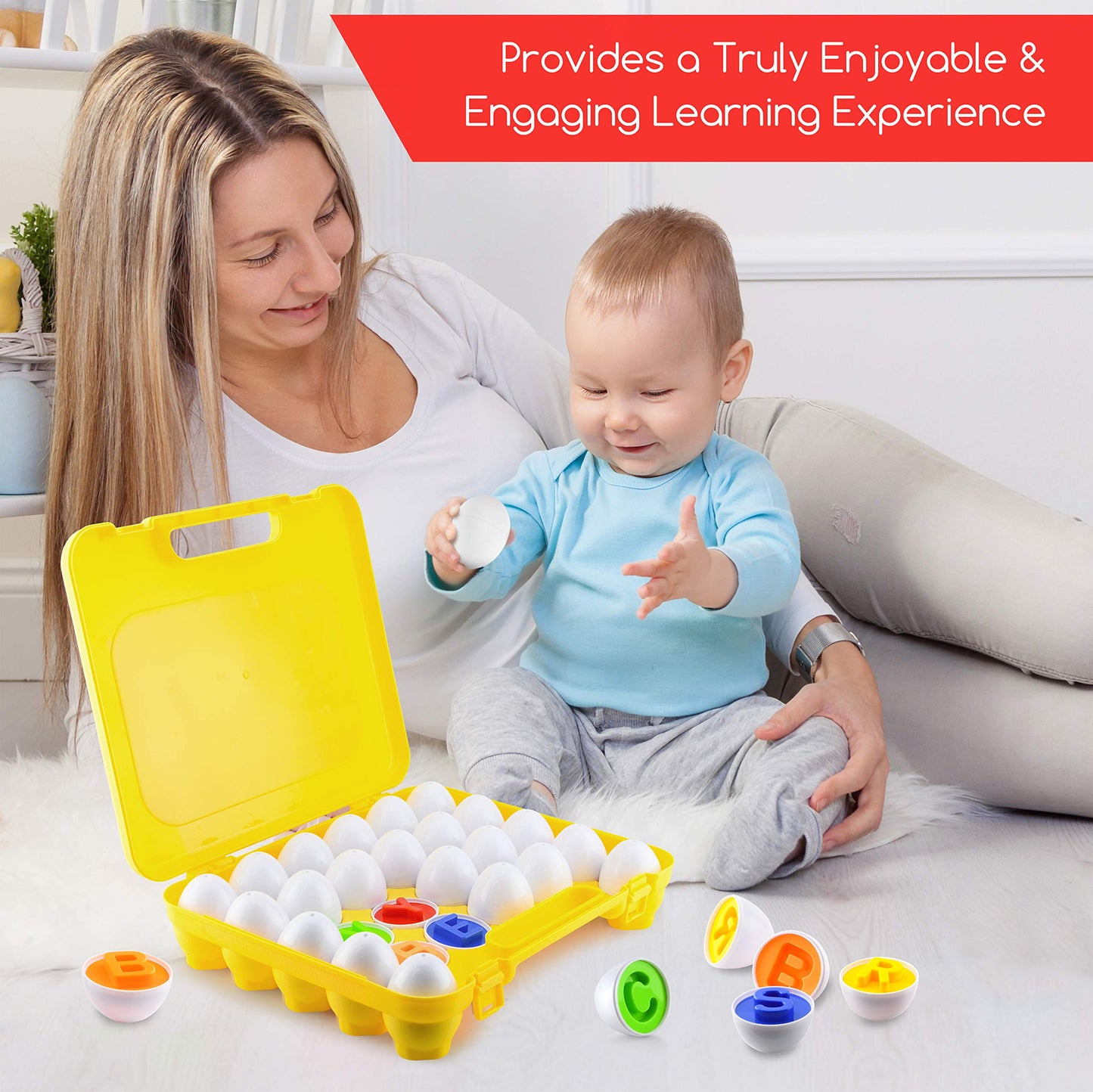 26 Pc Montessori Alphabet Matching Eggs Educational Toy