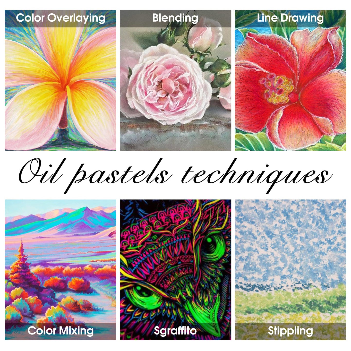 100 Piece Oil Pastels Art Supplies Set