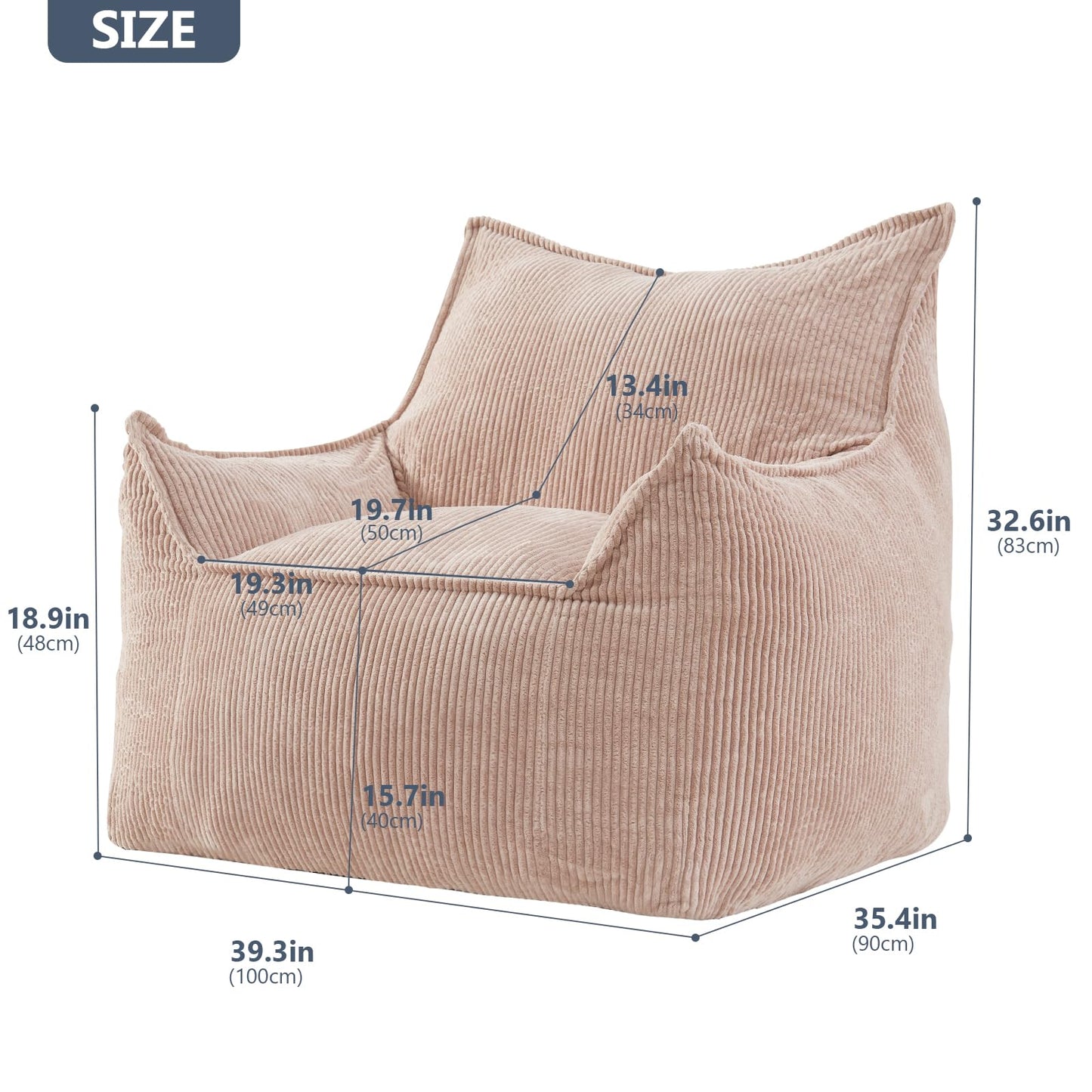 Giant Bean Bag Chair for Adults and Teens