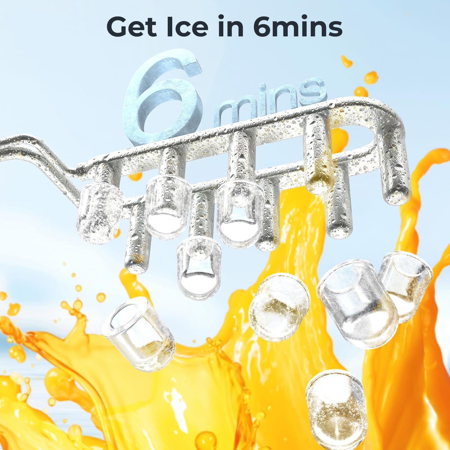 ZAFRO Self-Cleaning Countertop Ice Maker Machine