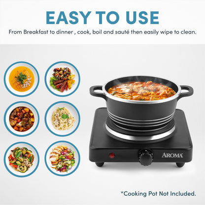 Aroma Single Burner Hot Plate for Cooking