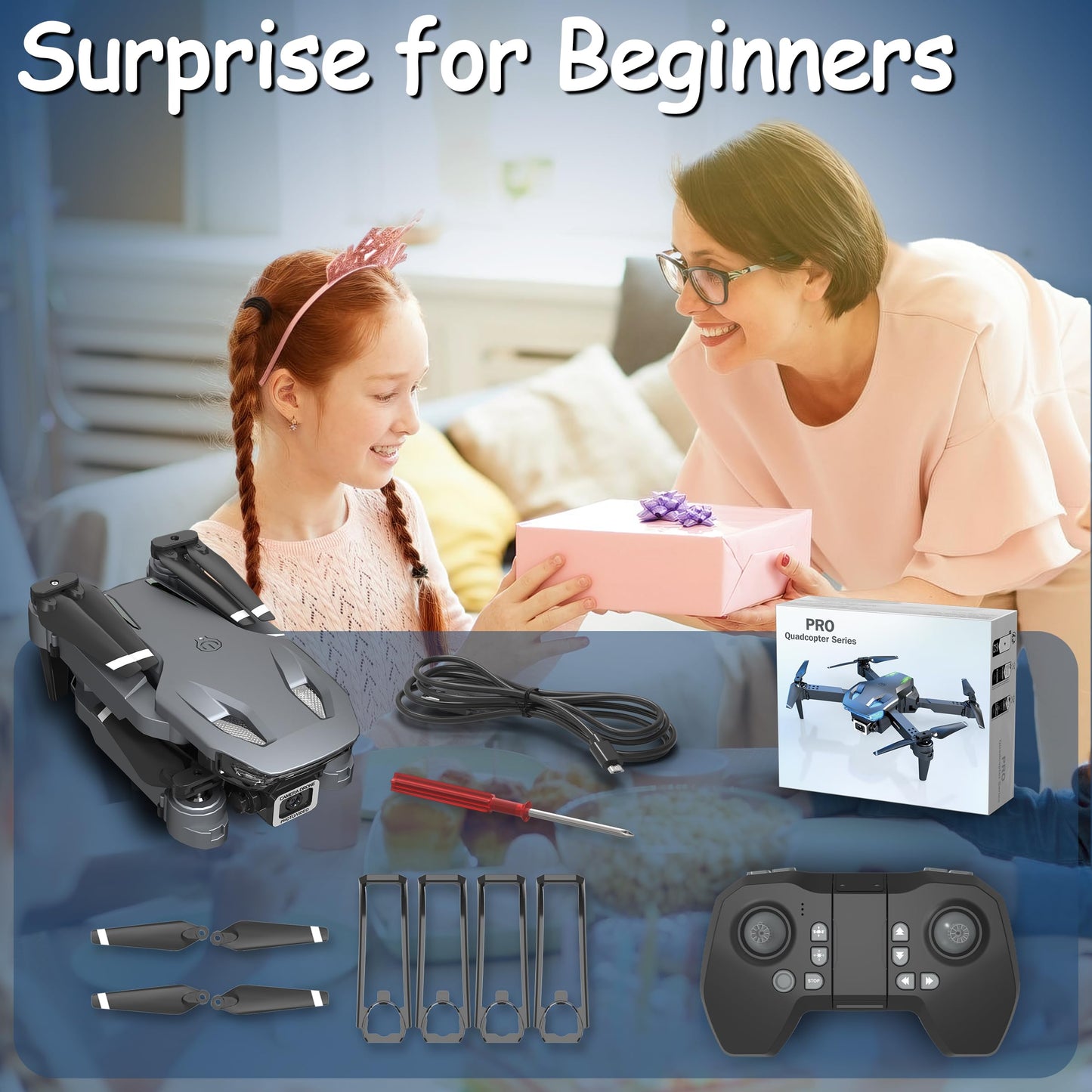 Mini Drone 1080P HD with Gesture Control